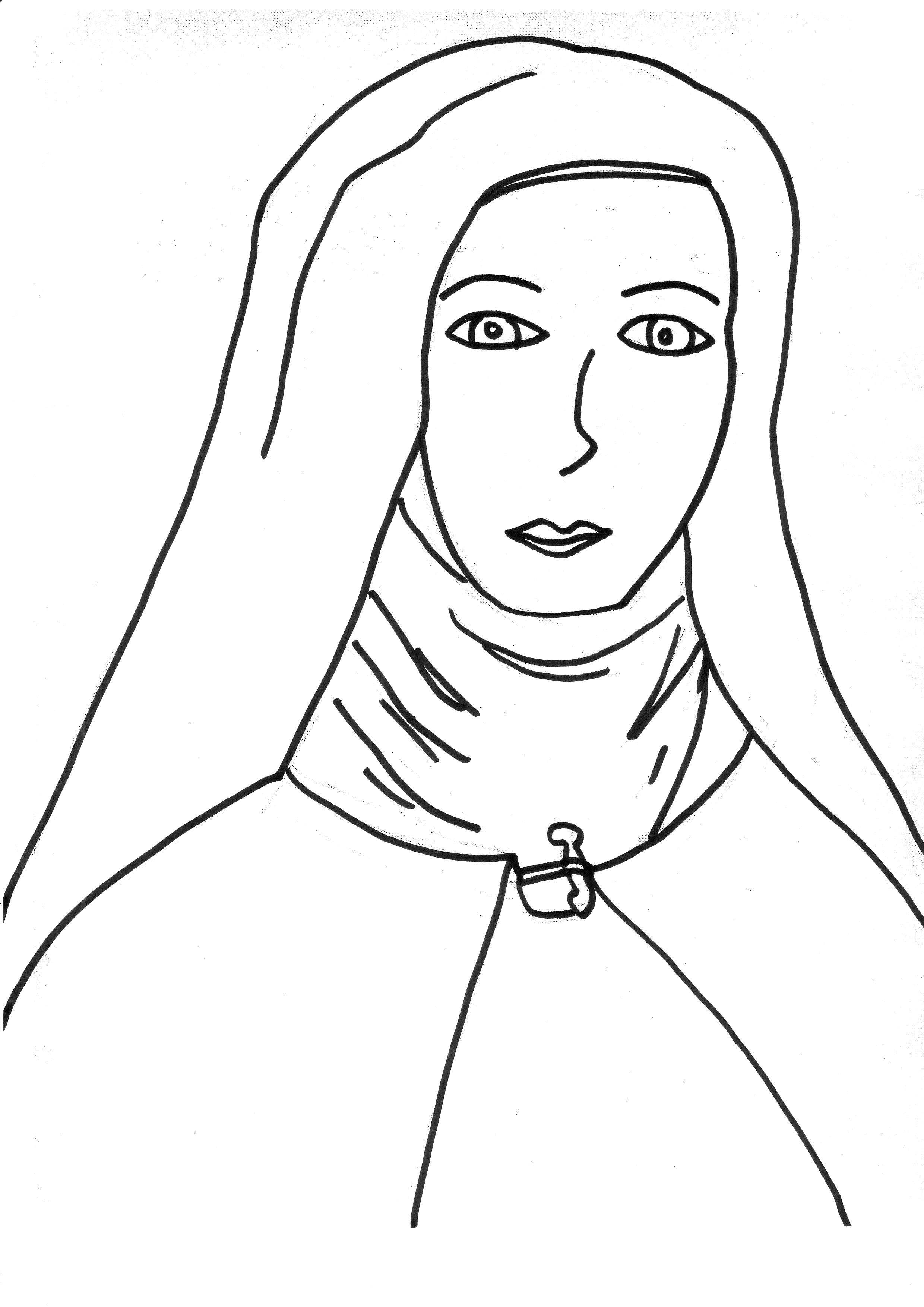 776 Cute Mother Teresa Coloring Page Free for Adult