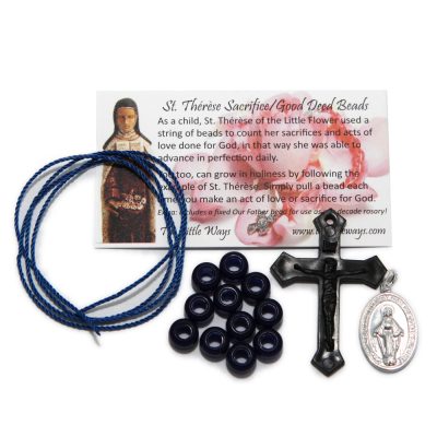 kit-sacrifice-beads-blue-black-cross-miraculous-medal