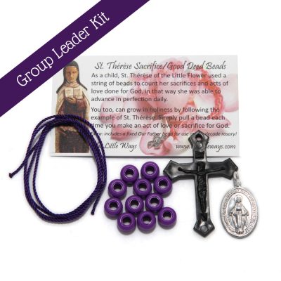 kit-sacrifice-beads-purple-black-cross-miraculous-medal-groupkit